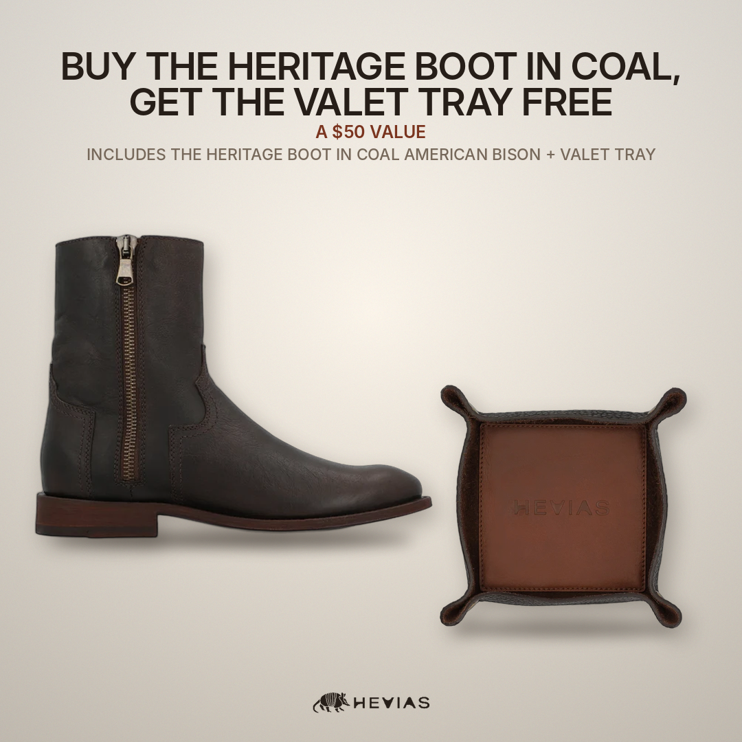 Heritage American Bison in Coal + Heritage Valet Tray
