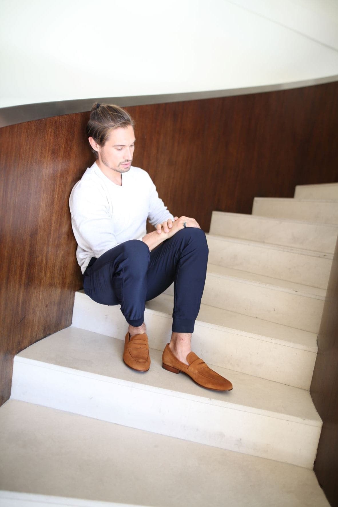 suede loafers