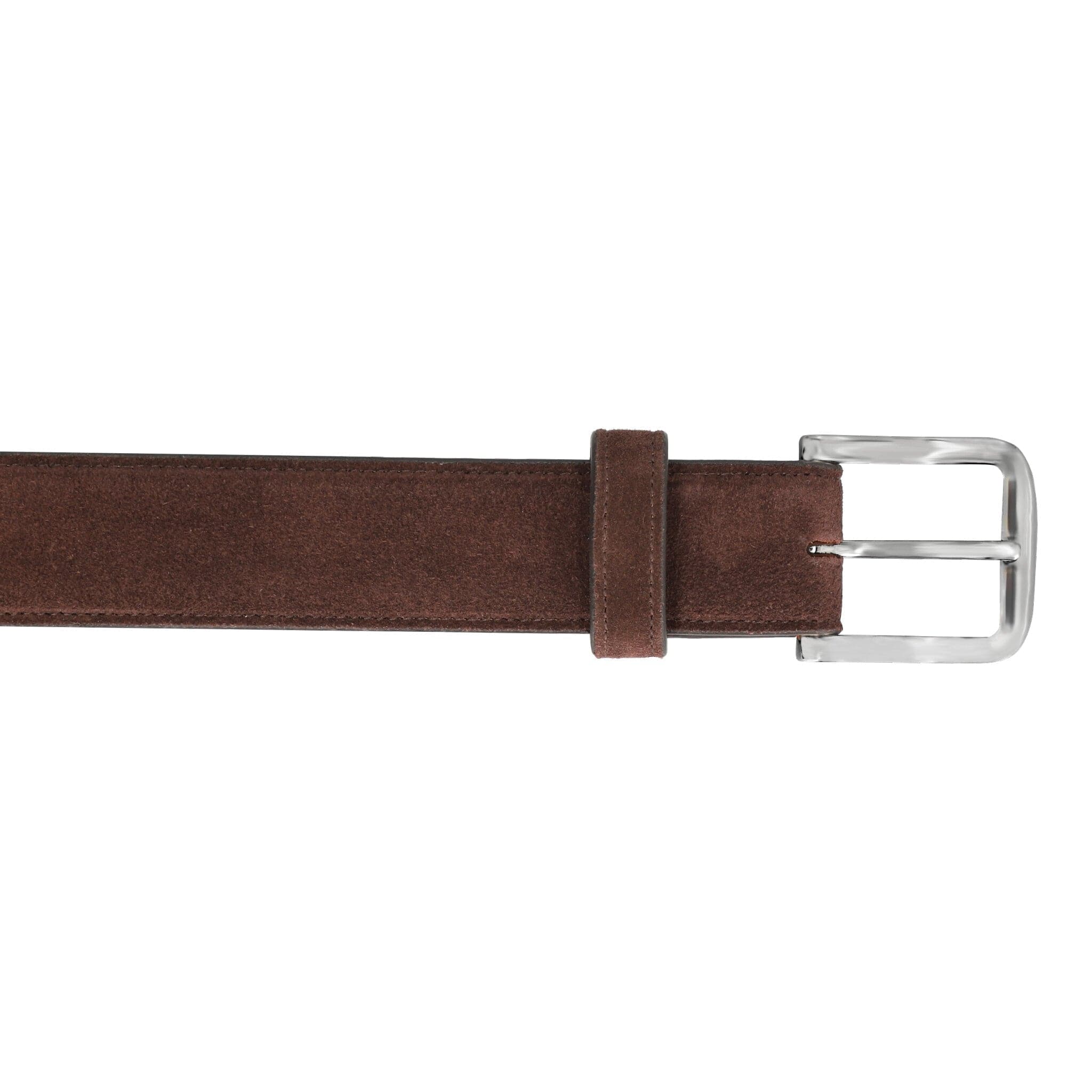 Made in England Suede Belt - Chocolate