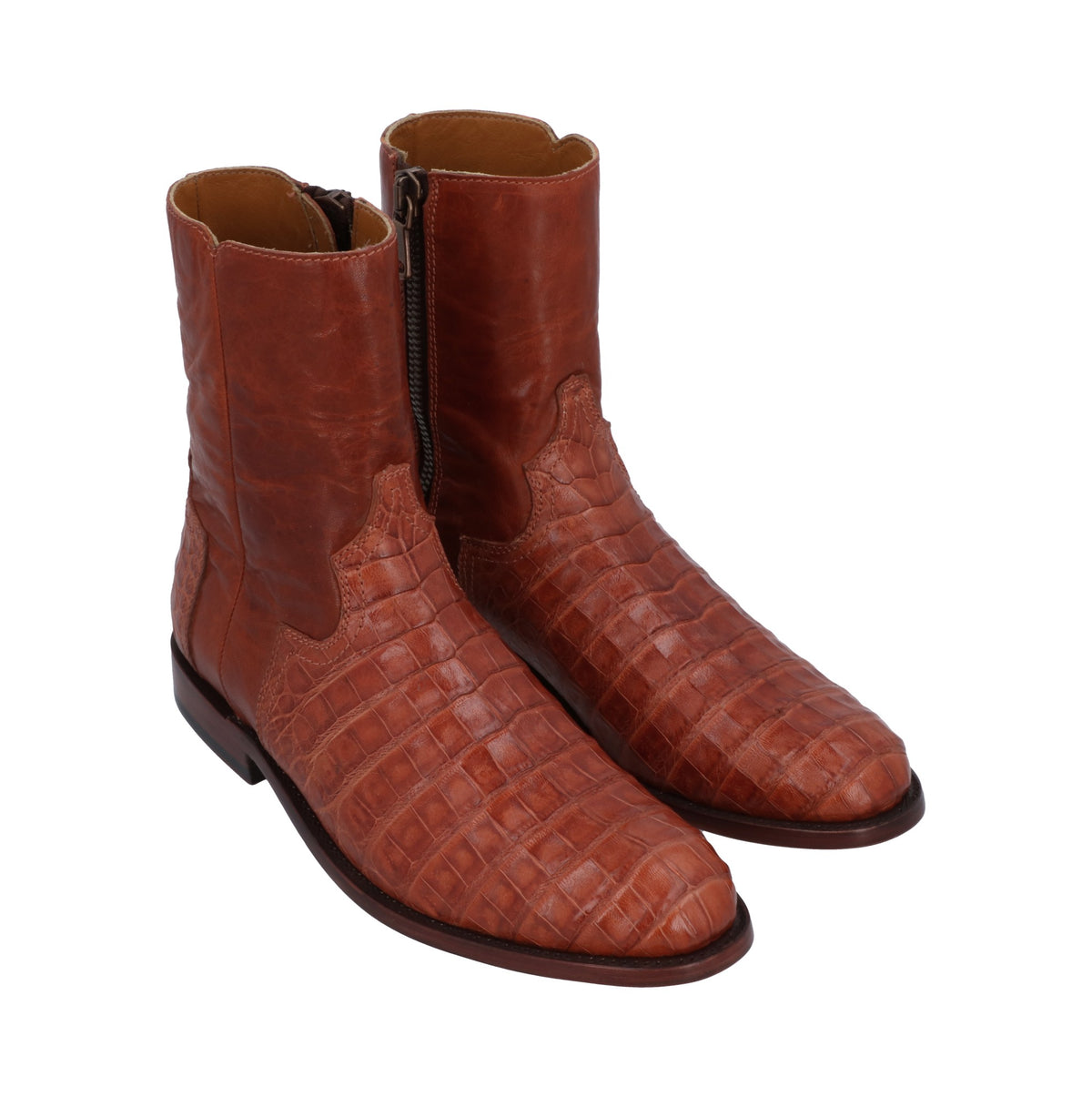 The Heritage Boot - Pecan Caiman Belly