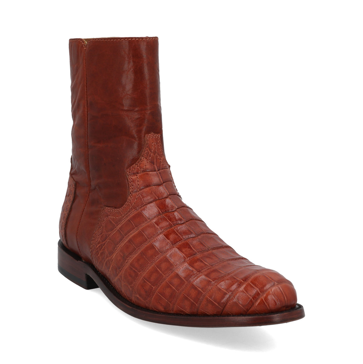 The Heritage Boot - Pecan Caiman Belly