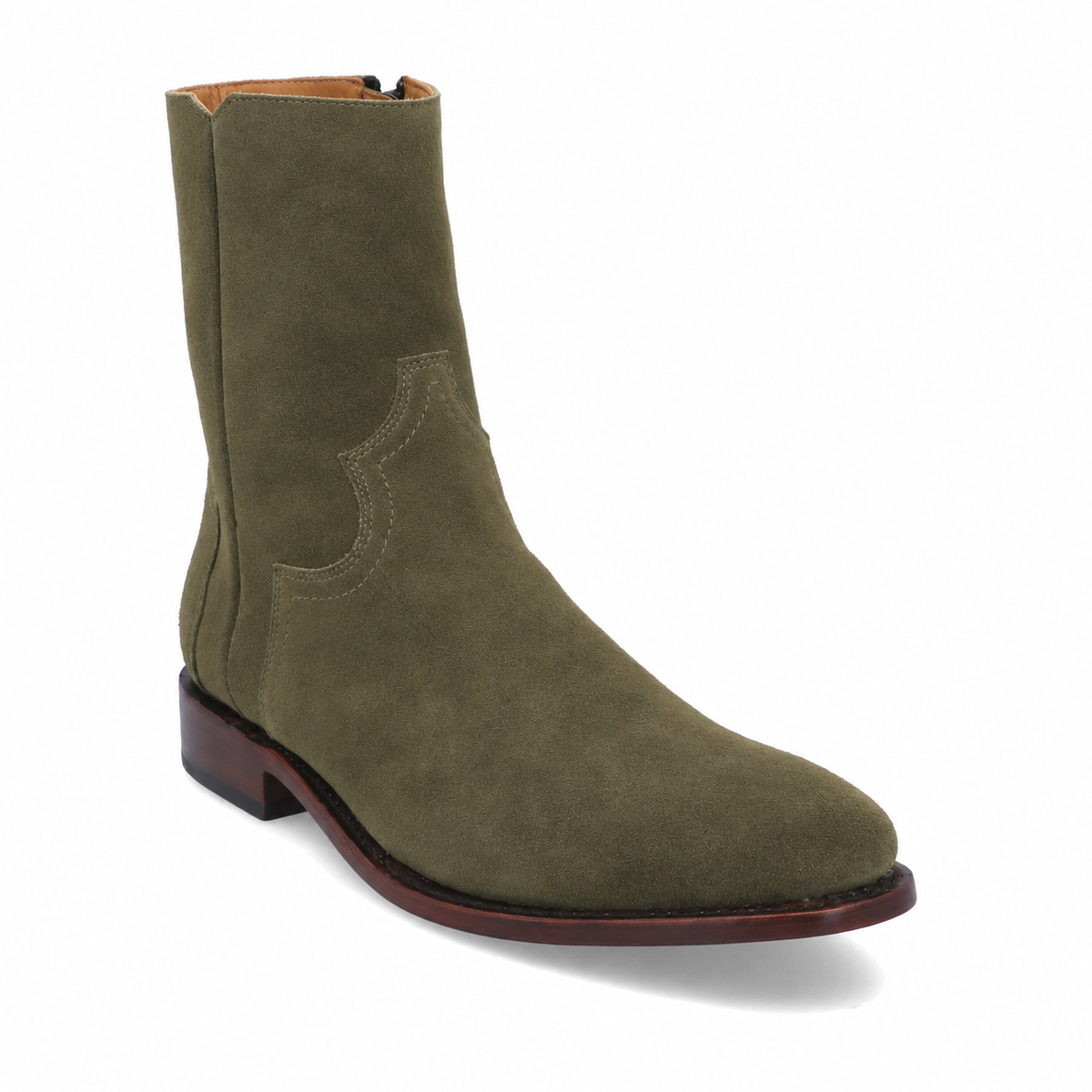 The Heritage Boot - Italian Olive Suede