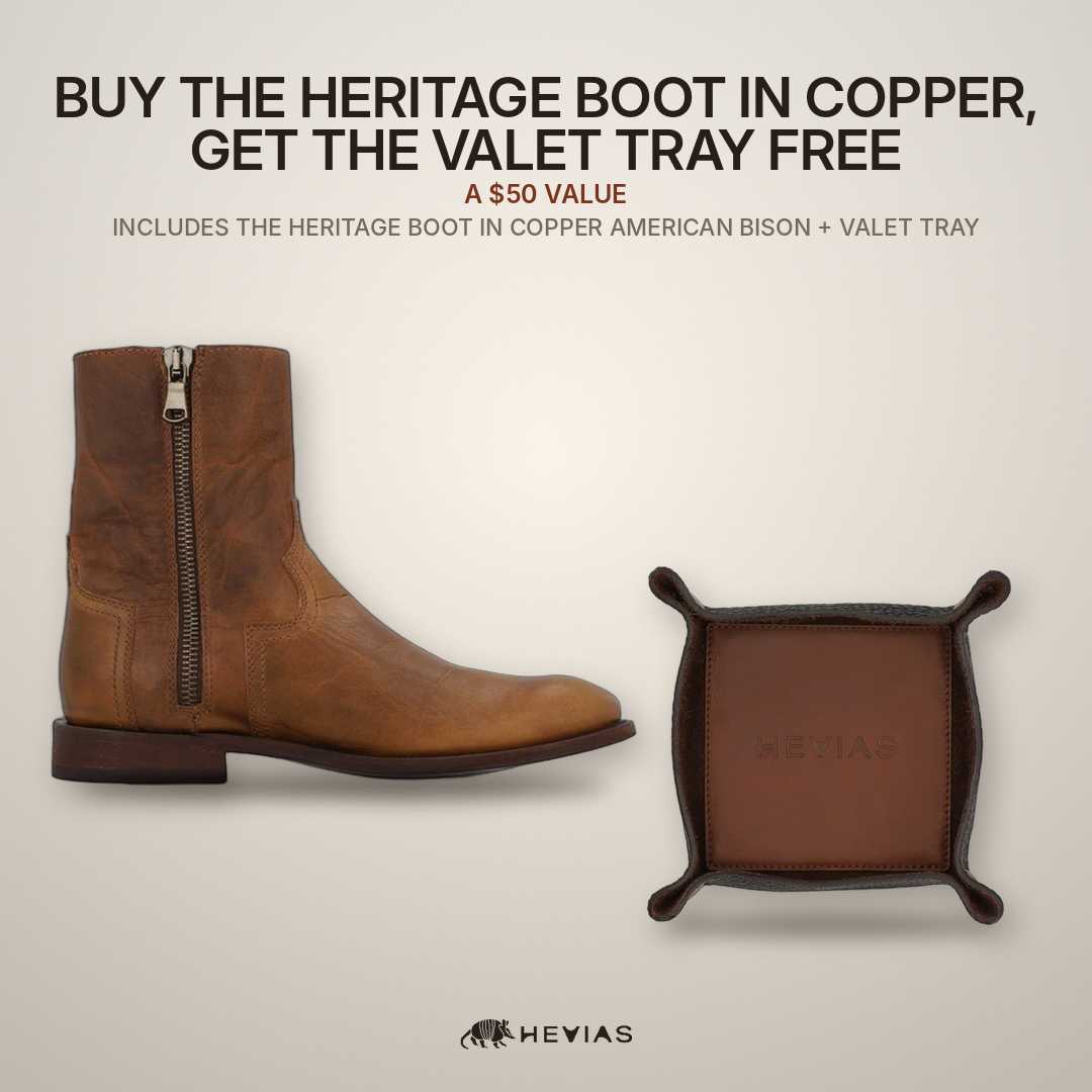 Heritage American Bison in Copper + Heritage Valet Tray