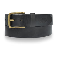black leather belt