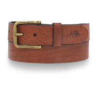 brown leather belt