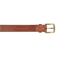 brown leather belt
